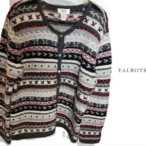 Handmade‎ Talbot wool Icelandic cardigan M-L